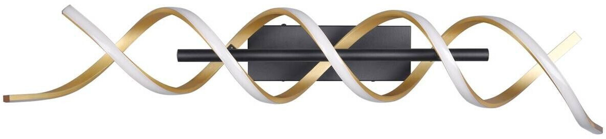 Trio LED ceiling light Sequence, dimmable, CCT, brass