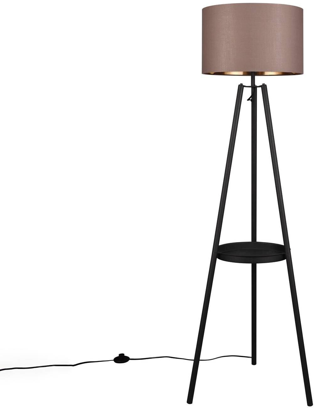 Trio Colette floor lamp with tripod base, black/taupe