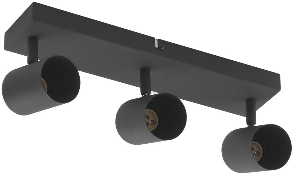 Lindby Jorell ceiling spotlight, wide, black, 3-bulb.
