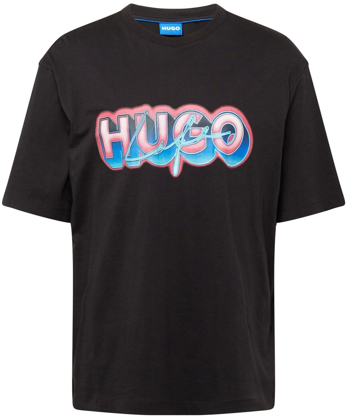 Hugo Cotton jersey T-shirt with logo graphic (50515278) black