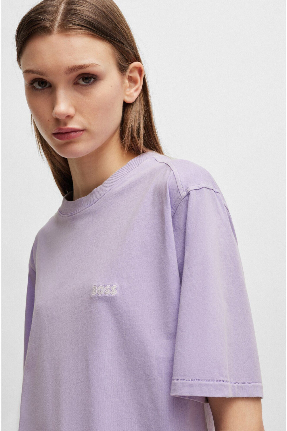 Hugo Boss Cotton T-shirt with embroidered logo (50511711) lilac