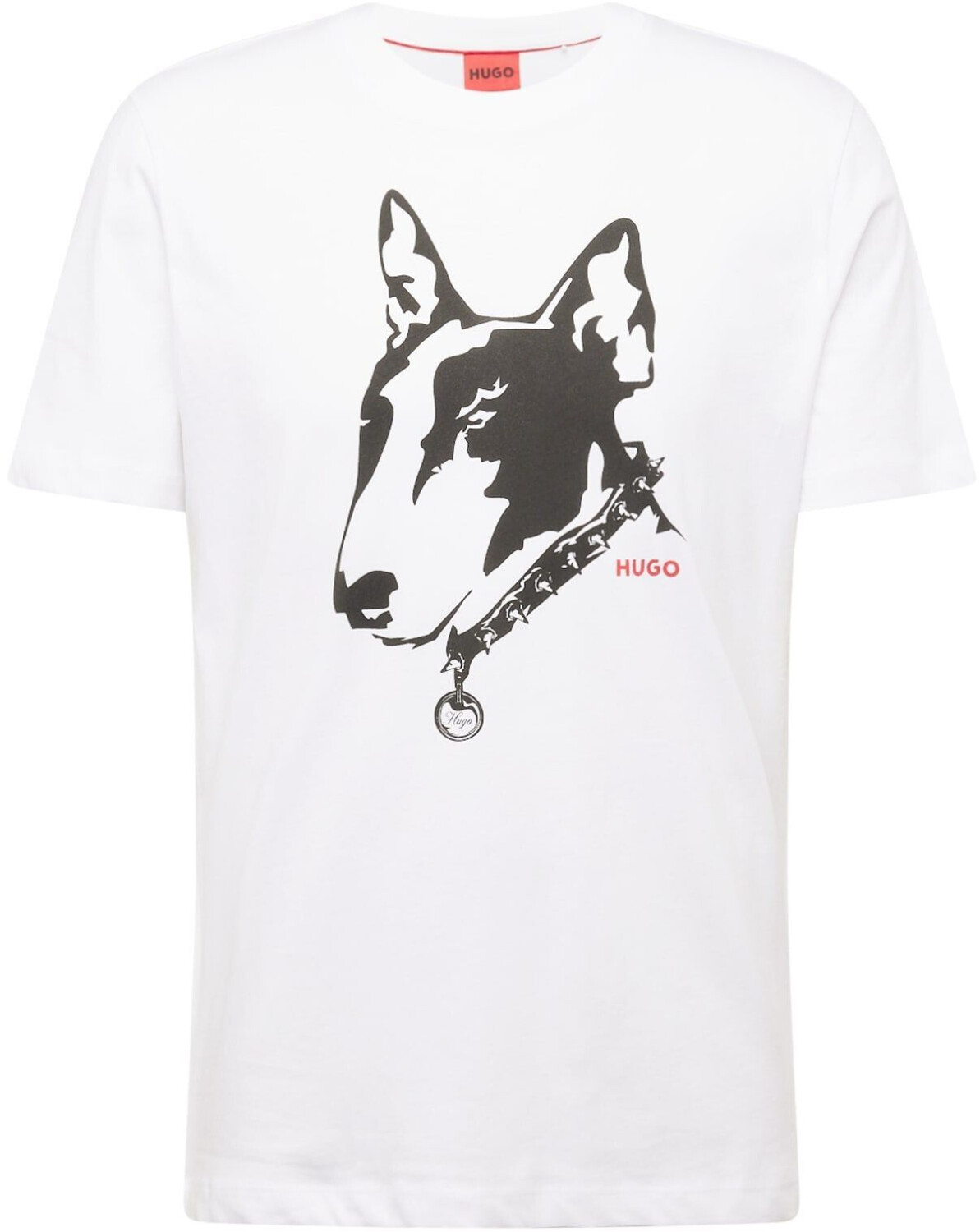 Hugo Cotton jersey T-shirt with dog artwork (50504916) white