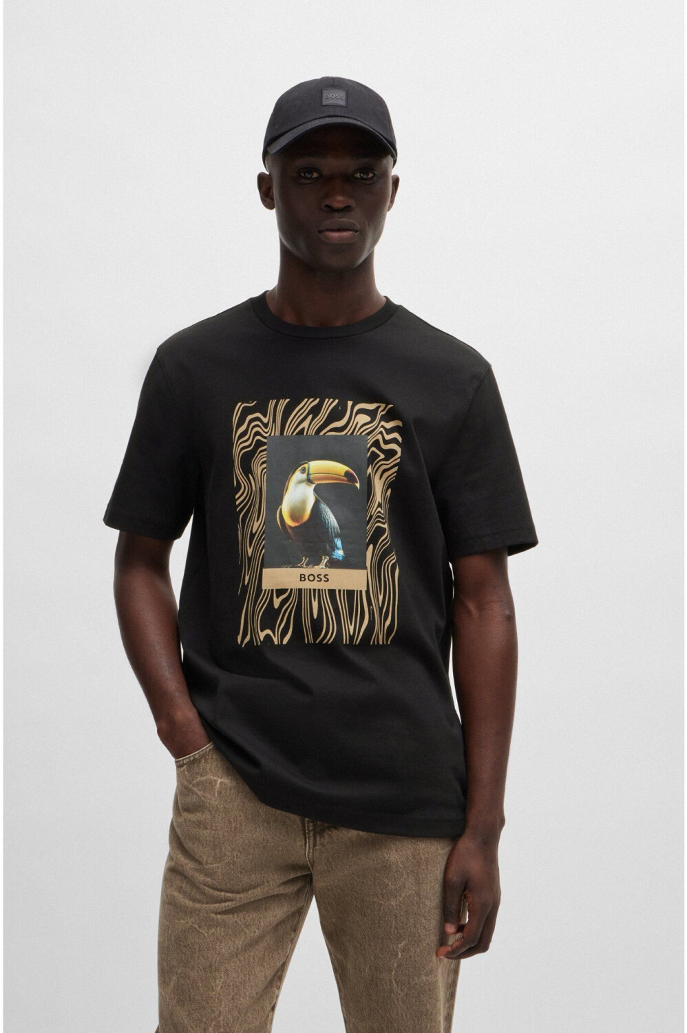 Buy Boss Orange Te Tucan T Shirt Regular Fit 50516012 black yellow from 36.99 Today Best Deals on idealo