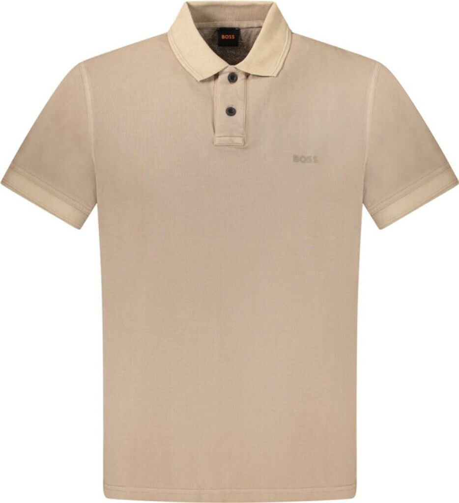 Hugo Boss Cotton piqué polo shirt with logo print (50507813) brown