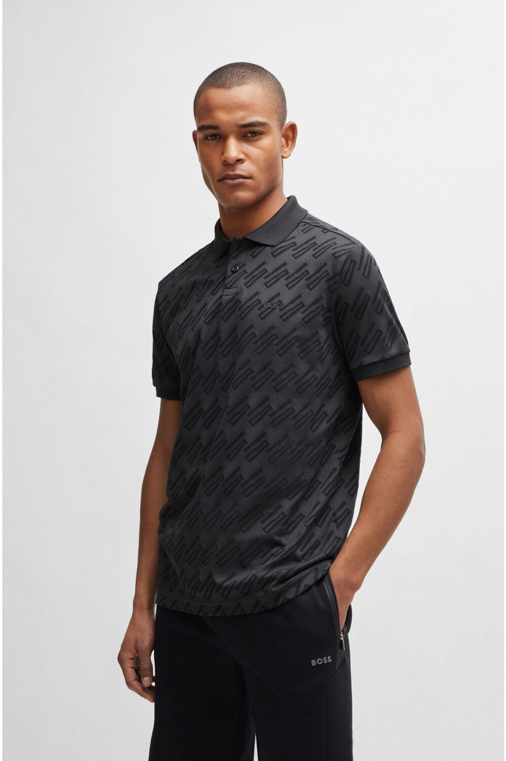 Hugo Boss Relaxed-Fit Poloshirt mit Jacquard-Monogrammen (50512752 