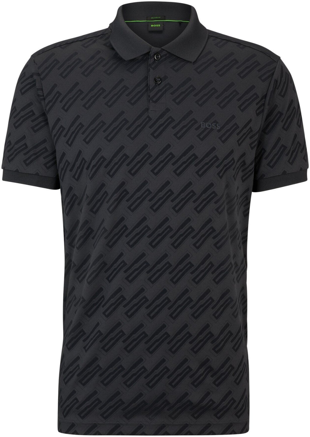 Hugo Boss Relaxed-fit polo shirt with jacquard monograms (50512752) grey