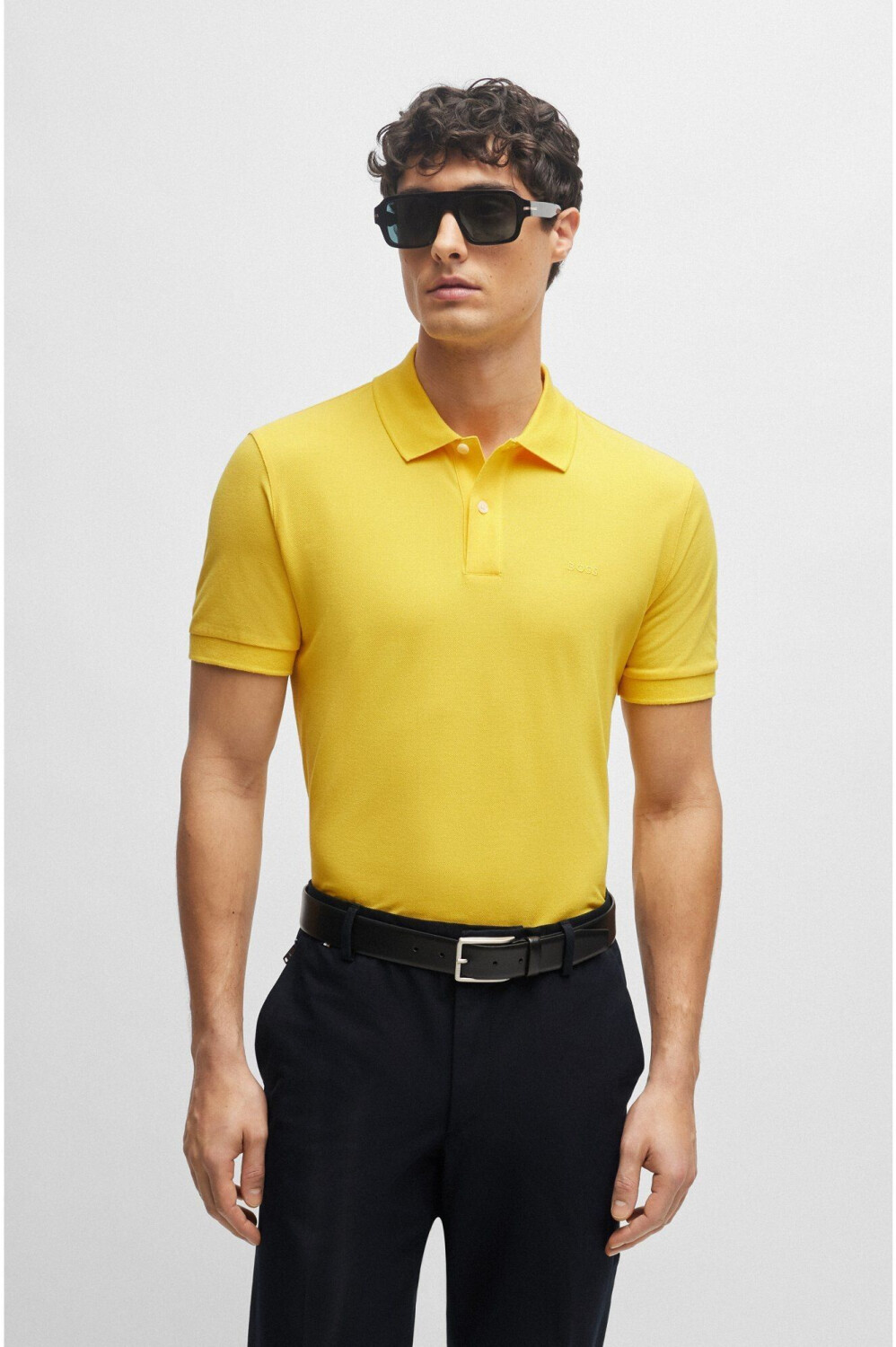 Buy Hugo Boss Organic cotton polo shirt with logo embroidery 50468301 yellow from 75.00 Today Best Deals on idealo