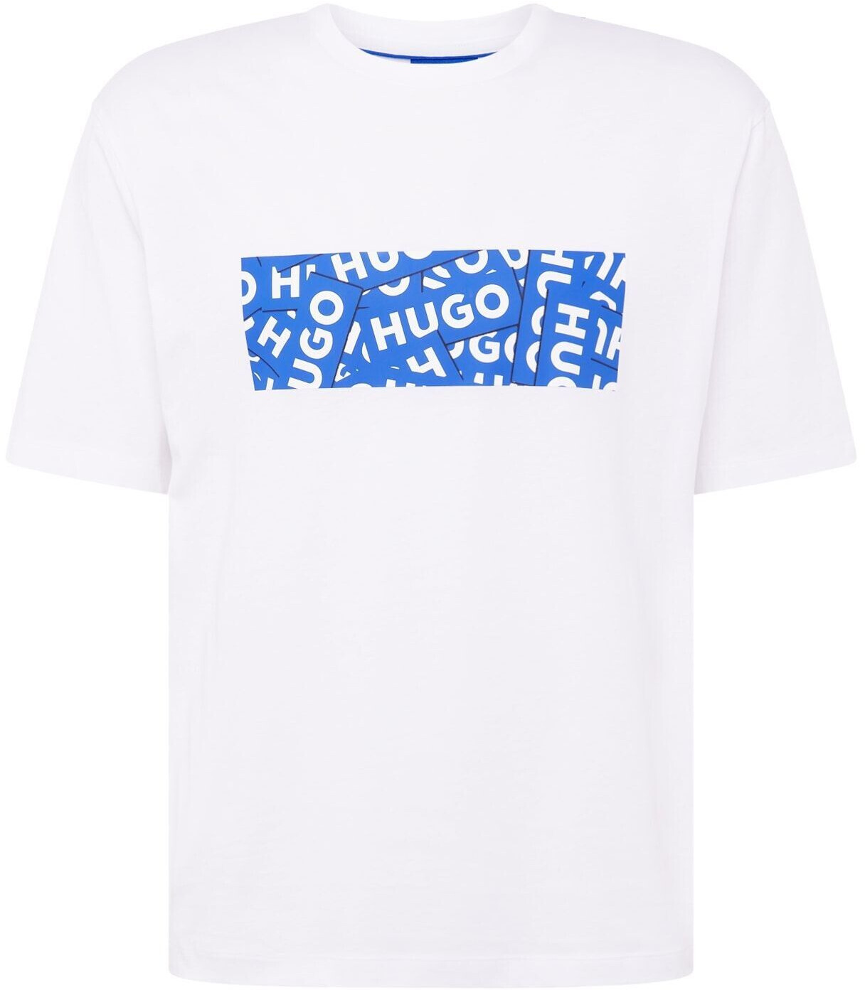 Hugo Cotton jersey T-shirt with logo artwork (50515203) white