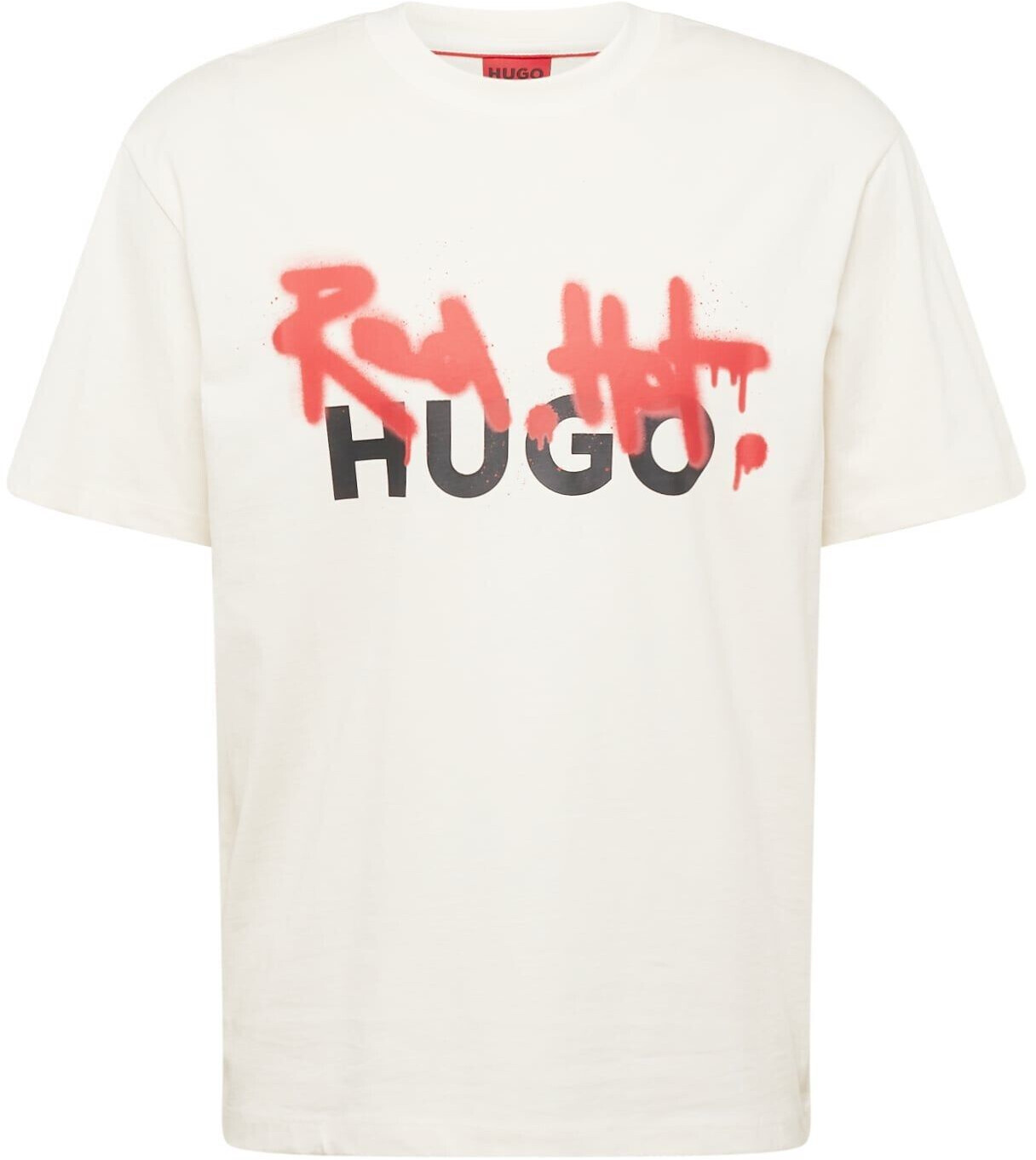Hugo Relaxed-fit cotton T-shirt with spray artwork (50508513) nature
