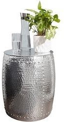 Finebuy Side table decorative table metal round storage table small (SuVa12243_1)