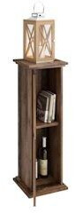 FMD Side table with door 88.5 cm antique style dark brown (429454)