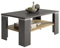 FMD Coffee table with shelf artisan oak 100x46x60 cm Matera gray (437005)