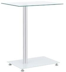 Photos - Coffee Table VidaXL Side table U-shape transparent 45x30x58 cm tempered glass (2 