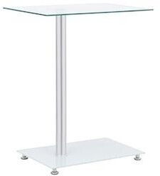 vidaXL Side table U-shape transparent 45x30x58 cm tempered glass (249535)