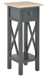 vidaXL Side table black 27x27x65.5 cm wood (280059)