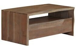 vidaXL Coffee table solid acacia wood natural edges 90x50x40 cm gray (246127)