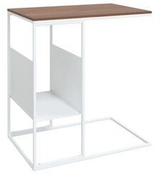 vidaXL Side table made of wood material V2 white and brown (343106)