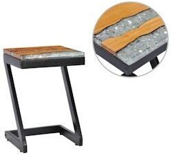 Photos - Coffee Table VidaXL  30x30x50 cm solid teak wood and polyresin (2816 