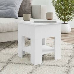 vidaXL Coffee table white 40x40x42 cm wood material (810271)