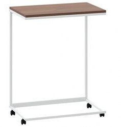 vidaXL Side table with wheels 55x35x70 cm wood material V2 white (343102)