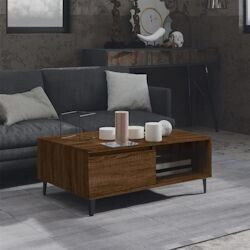 Photos - Coffee Table VidaXL  brown oak look 90x60x35 cm wood material (81317 