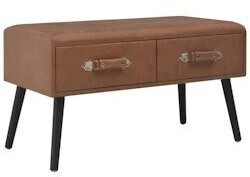 vidaXL Coffee table dark brown 80x40x46 cm faux leather (247544)