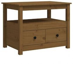 vidaXL Coffee table solid pine wood V13 honey brown (820939)
