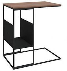 vidaXL Side table made of wood V2 black and brown (343104)