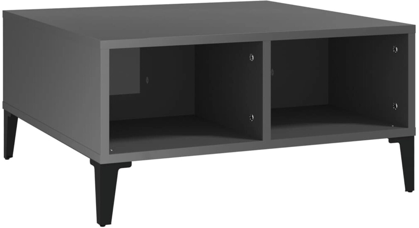 vidaXL Coffee table high-gloss gray 60x60x30 cm made of wood (805994)