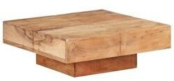 vidaXL Coffee table 80x80x28 cm solid acacia wood (323593)