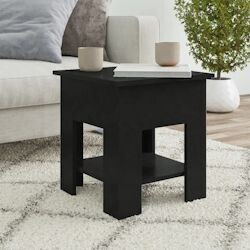 vidaXL Coffee table black 40x40x42 cm wood material (810272)