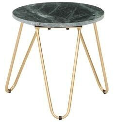 vidaXL Coffee table green 40x40x40 cm real stone in marble look (286444)