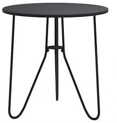 vidaXL Side table MDF iron 48 cm black (331671)