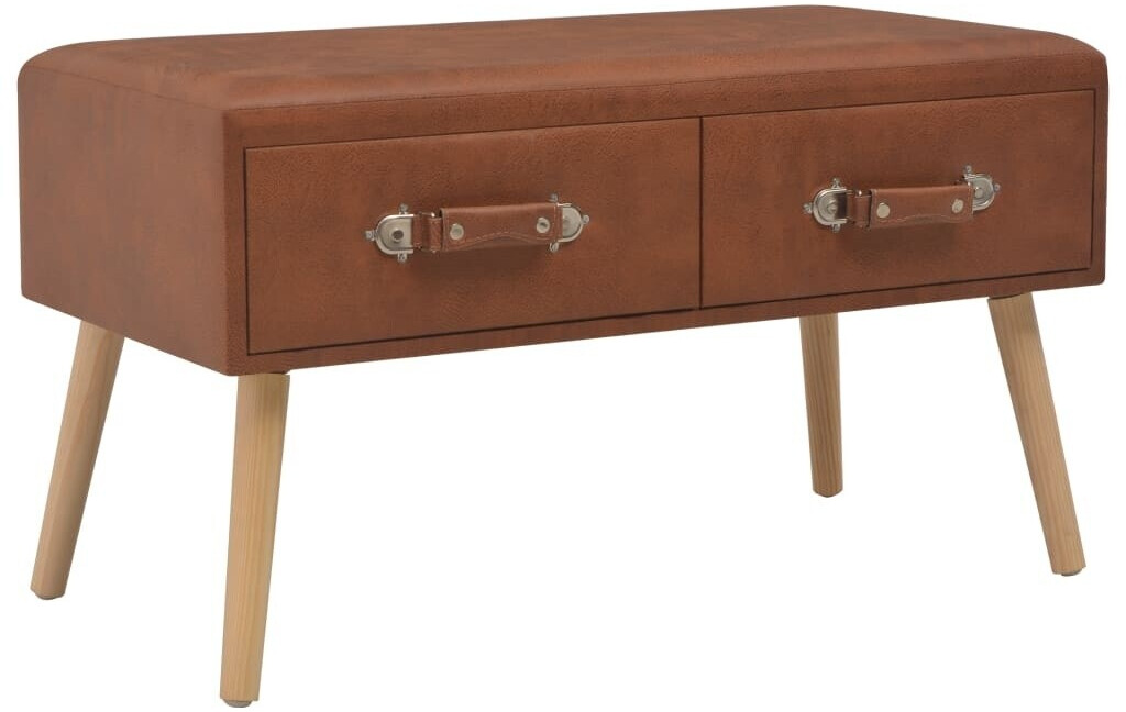 vidaXL Coffee table brown 80x40x46 cm faux leather (247543)