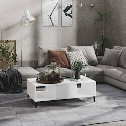 vidaXL Sofa table white 103.5x60x35 cm wood material (806022)