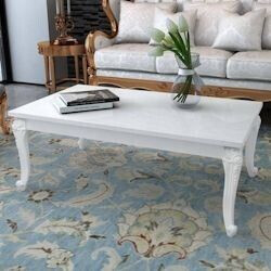 vidaXL Coffee table 115x65x42 cm high-gloss white (243381)