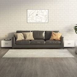vidaXL Coffee table with metal legs 2 pieces high gloss white 50x50x40 cm (812739)