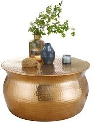 Wohnling Coffee Table Living Room Table Round Gold Modern (WL5.456)