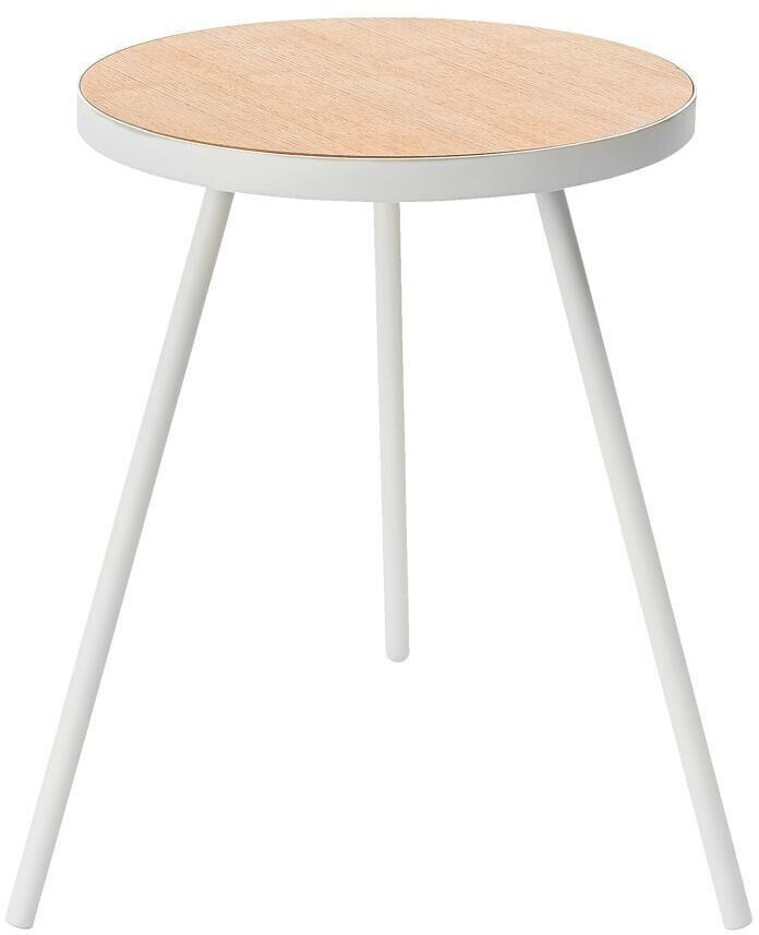 YAMAZAKI Side table round 50cm sofa table bedside table Tower 3-leg white (5558)