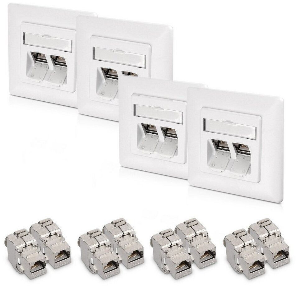 kwmobile 4x CAT 6a RJ45-Adapter 45360.03
