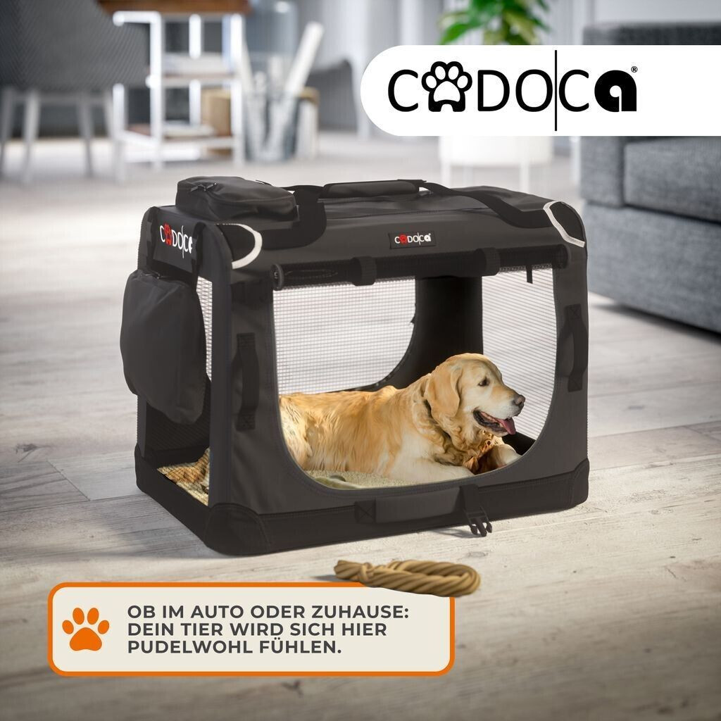 Cadoca Caisse de transport pour chien L Dark Grey Cadoca Caisse de transport pour chien L Dark Grey