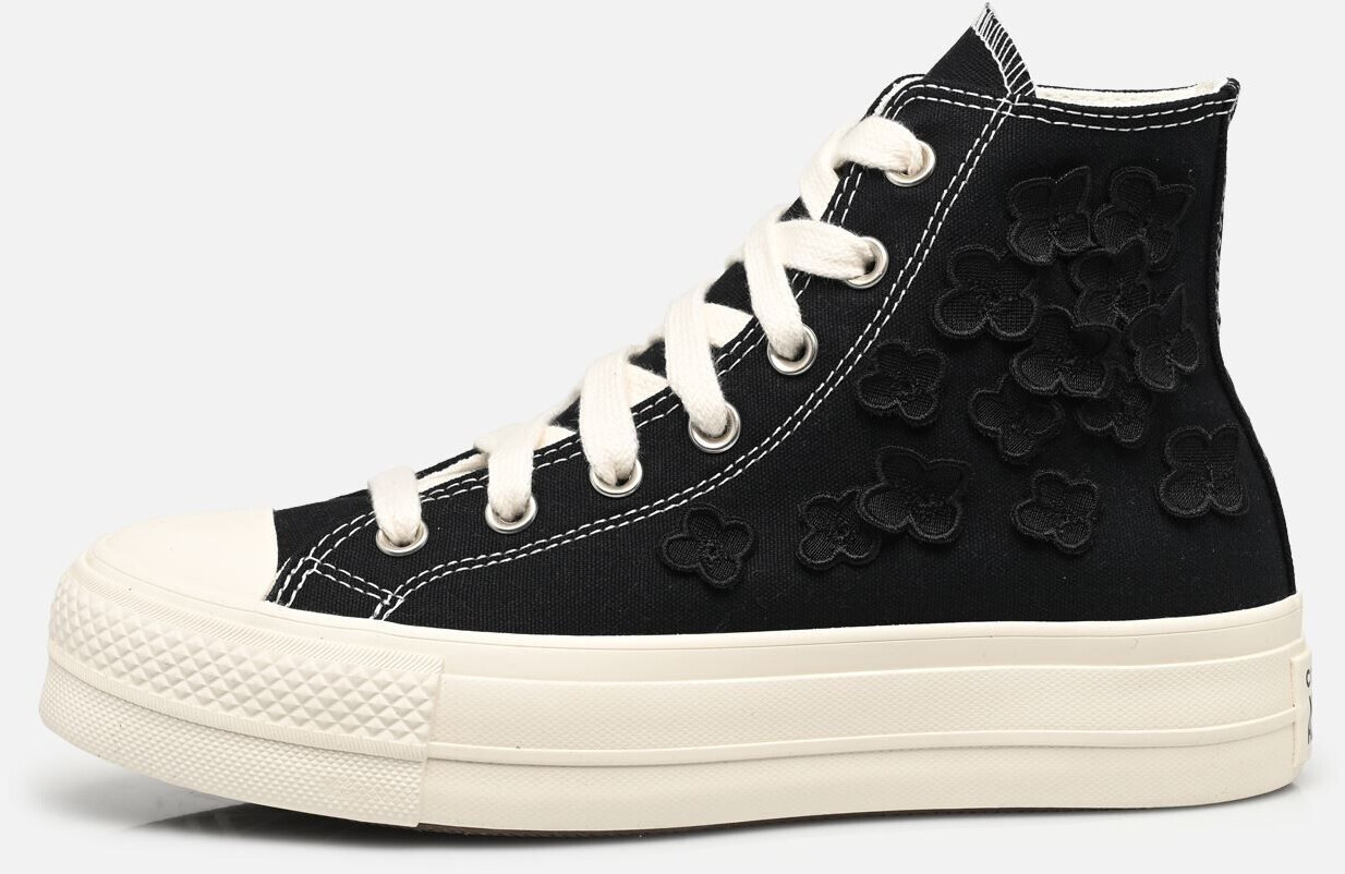 Converse Chuck Taylor All Star Lift High Top 3D Flowers black black egret ab 71 20 Preisvergleich bei idealo