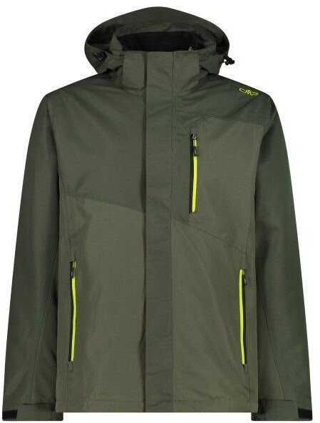 CMP Men's 3-in-1 Jacket with Detachable Inner Fleece (31Z1587D) oil green/khaki