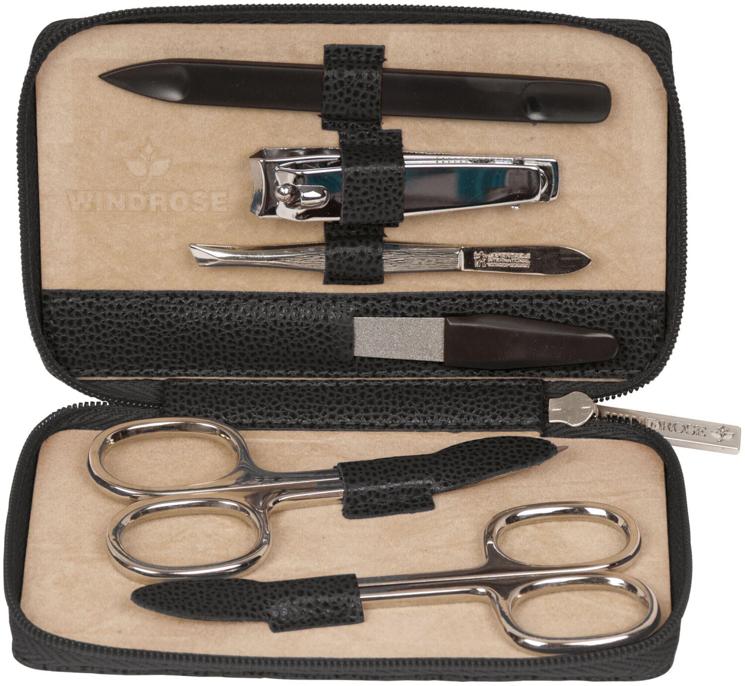Windrose Beluga zipper manicure black