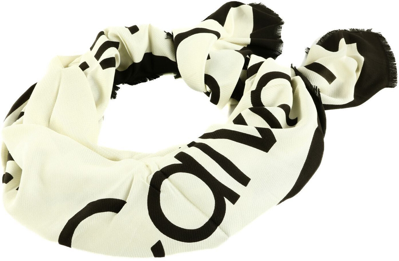 Calvin Klein Contrast Logo Jacquard Scarf (K60K611739) dk ecru
