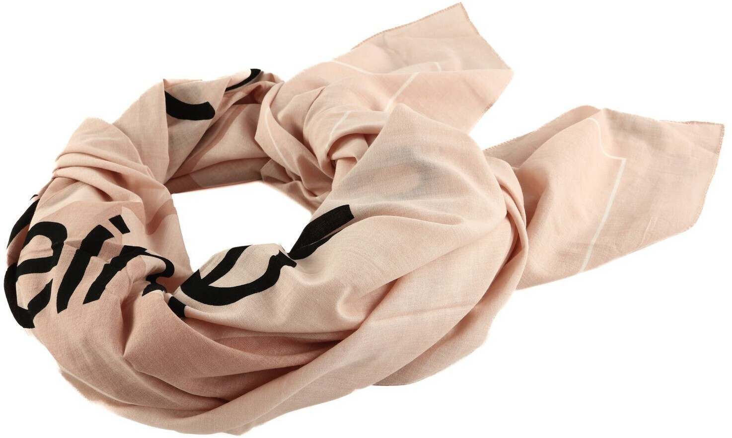Calvin Klein Cut Out Monologo Shawl (K60K611981) pale conch
