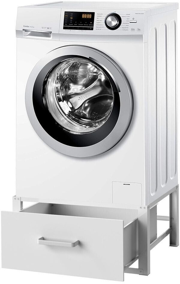 DanDiBo Washing machine base with drawer metal white 96502