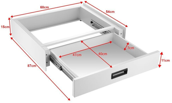 en.casa Verbindungsrahmen für Waschmaschine/Trockner mit Schublade, Bild 2