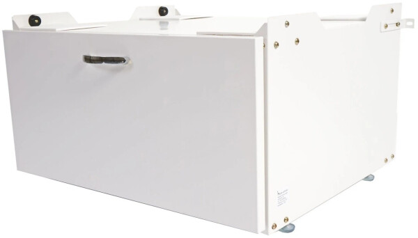 Mendler Waschmaschinenunterschrank MCW-E50, Sockel Podest Erhöhung Untergestell, Schublade 33x61x52cm weiß