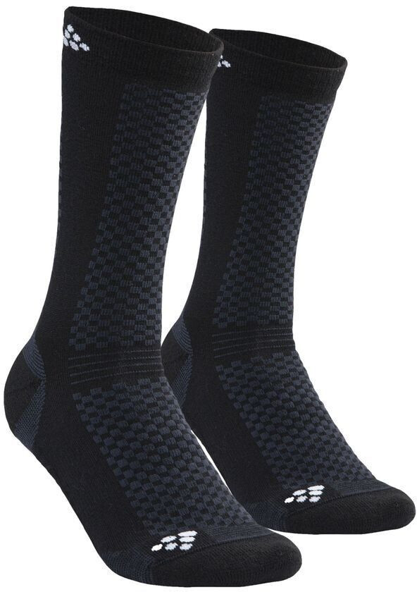Craft Warm Mid 2-Pack Sock (1905544) black/white